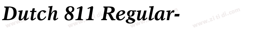 Dutch 811 Regular字体转换